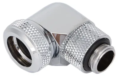 Image de Raccord de refroidissement par eau pour PC, pivotant à 360°, anti-chute, pour tuyaux rigides (argent)