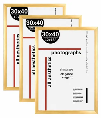 Obrázek produktu pro Sada tří zlatých fotorámečků, rozměr 30 x 40 cm