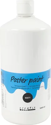 Produktbild von Creativ Company Temperafarbe matt, weiß, 1000 ml 1 Flasche