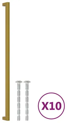 Produktbild von vidaXL Möbelgriffe 10 Stk. Golden 480 mm Edelstahl
