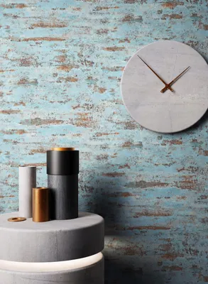 Produktbild von NEWROOM Tapete Blau Vliestapete Beton - Betonoptik Industrial Braun  Stein Zement Betontapete Modern Betonwand