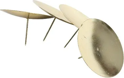 Produktbild von Kerzenteller mit Pick I Ø 75 mm I für Stumpenkerzen I 4 Stück I gold - 1,50 € pro Stück