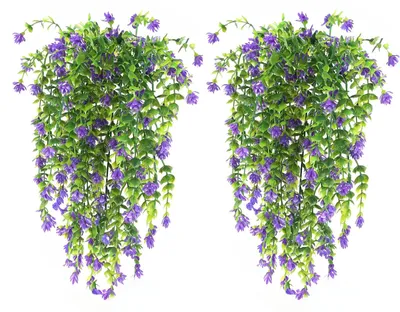 Obrázek produktu pro Visuté květiny, výška 76 cm - Umělé rostliny - Dekorační rostliny vhodné pro interiéry i exteriéry - Dekorace na zeď/terasu - Odolné vůči UV záření - 4 kusy