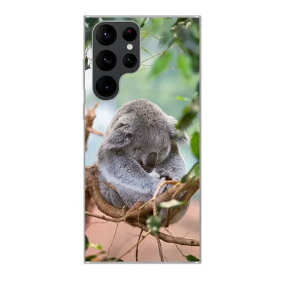 Produktbild von MuchoWow® Handyhülle Schutzhülle Hülle für Samsung Galaxy S22 Ultra Koala - Zweige - Kinder - Jungen - Mädchen Silikon Softcase Handy Hülle - Abbildung