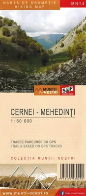 Productafbeelding van Cernei- en Mehedinti-gebergte, schaal 1:60.000. Toeristenkaart MN14. Schubert & Franzke