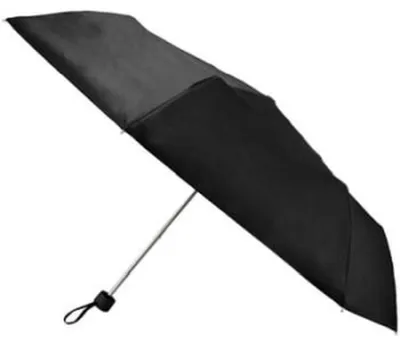 Obrázok produktu pre Skladací dáždnik, manuálny, čierna farba, priemer 92 cm