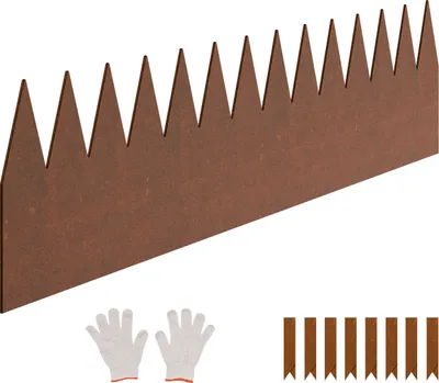 Produktbild von SucceBuy Stahl-Landschaftseinfassung, 6 Packungen, 40 x 6 Zoll, wetterfeste Gartenbegrenzung