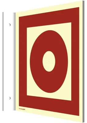 Produktbild von Dreifke® Fahnenschild Brandmelder manuell, Kunststoff, nachleucht., 160-mcd, ...