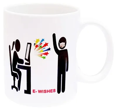 Keramiktasse E-Wishes, 325 ml, Geburtstagsgeschenk