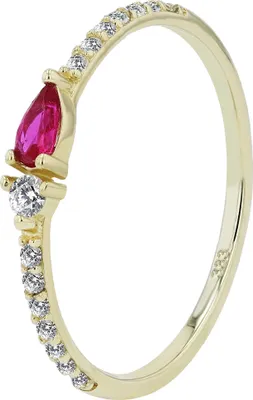 Produktbild von 333/- Gold Ring "Eleanor" mit Zirkonia, 8 Karat, Gelbgold