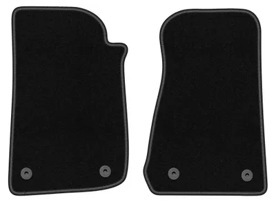 Image de Tapis avant en moquette aiguilletée pour Jeep Wrangler IV Rubicon depuis 2017 (tout-terrain) – 2 pièces, noirs, sur mesure – Wielganizator BASIC