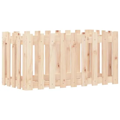 Produktbild von vidaXL Hochbeet Lattenzaun-Design 100x50x50 cm Massivholz Kiefer
