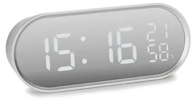 Produktbild von Atlanta Radiowecker 2600, Netzwecker, Silber, mit Temperaturanzeige