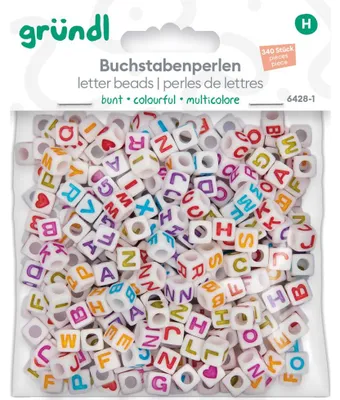 Produktbild von Gründl Buchstabenperlen bunt 340 Stück
