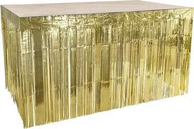 Produktbild von Tischhusse goldenes Lametta 3m