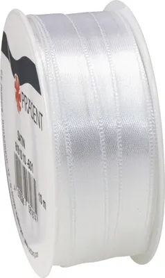 Produktbild von Satinband, 10 mm, Rolle à 10 m Weiß