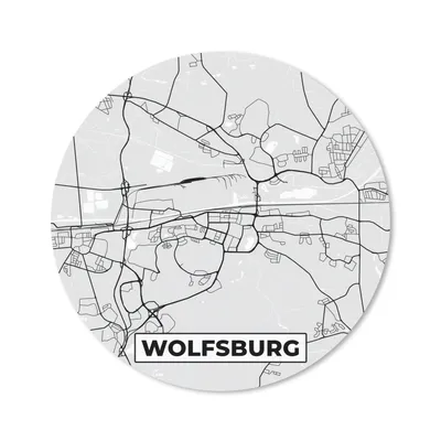 Produktbild von MuchoWow® Mauspad Mousepad Karte - Wolfsburg - Karte - Deutschland 50x50 cm - Mousepads - Maus Mat - Pad - Mausunterlage - Vinyl