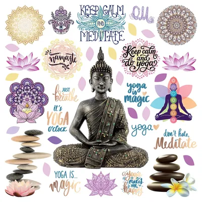 Produktbild von AG Design Wandstickers Buddha, 30 x 30 cm