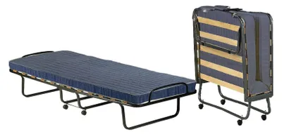 Produktbild von Daaronso-Klappbett, Feldbett mit 12 Latten, inklusive Matratze, platzsparendes Kinderbett, 100 % Italy, 80 x 190 x 37 cm, Schutzhülle auf Anfrage