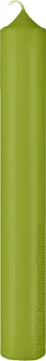 Produktbild von lange schlanke Altarkerzen 10% BW Anteil (Bienenwachs Kerzen) Limonegrün 300 x Ø 40 mm, 4 Stück, Kerzen mit Dornbohrung in RAL Kerzengüte Qualität