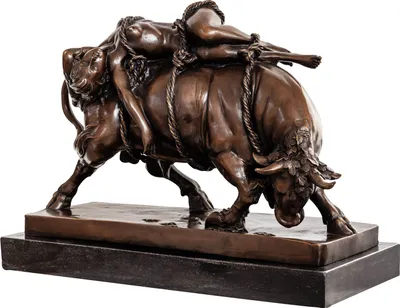 Produktbild von Bronzeskulptur Europa Stier nach Marcel Debut Stil Bronze Figur Skulptur Replik