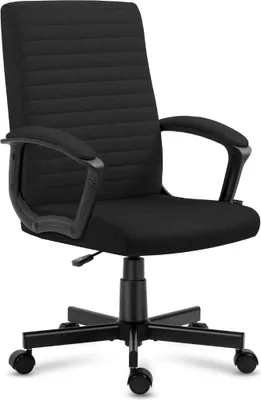 Produktbild von MARK ADLER Boss 2.5 | Ergonomischer Bürostuhl Chefsessel Drehsessel Computerstuhl Homeoffice | Höhenverstellbar | 130 kg belastbar | Stoff | Schwarz