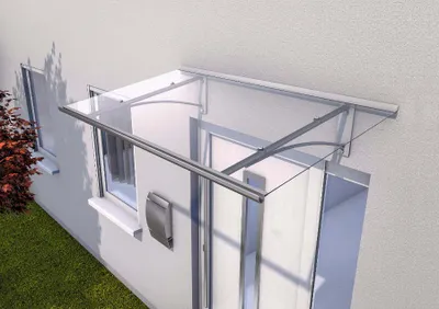 Obrázek produktu pro Vchodová stříška Gutta PT/GR 1600 x 900 mm stříbrná