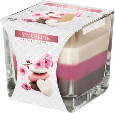 Image de BISPOL Aura 32H SPA GARDEN bougie parfumée en verre