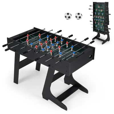 Produktbild von COSTWAY Tischkicker klappbar für 2-4 Spieler, 120 cm Kickertisch mit 22 Spielfiguren, 2 Bällen&2 Punktezähler, Tischfußball, Tischfussball Indoor