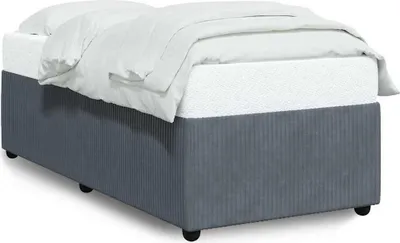 Produktbild von vidaXL Bettgestell ohne Matratze Dunkelgrau 80x200 cm Samt