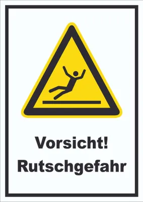 Produktbild von Vorsicht Rutschgefahr Schild A1 (594x841mm)