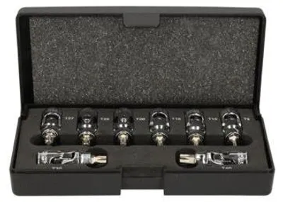 Produktbild von KS Tools 917.1490, Steckschlüssel-Satz, 1/4", 8 Kopf/Köpfe, Chrom-Vanadium-Stahl, DIN 3120, ISO 1174, 350 g