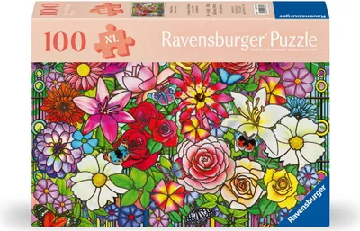 Immagine prodotto di Ravensburger Blumenfenster, Puzzle, Kinderpuzzle, 100 Teile XL, ab 9 Jahren, 12001364