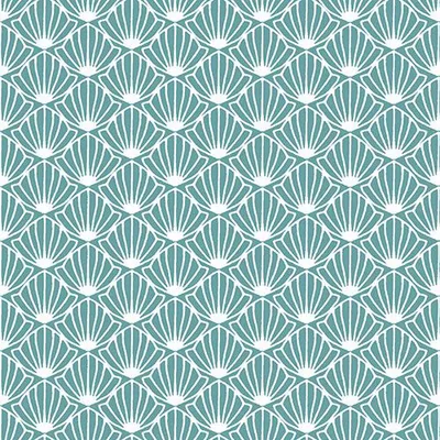 Image de Serviettes à motif PAPSTAR "Shell" 330 x 330 mm turquoise