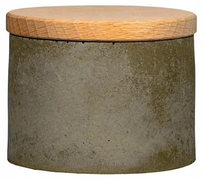 Produktbild von SoyWax Betonbehälter für Kerzen mit Holzdeckel 175ml