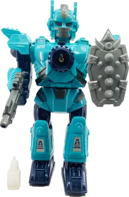 Zdjęcie produktu dla Robot MECHA z efektami parowymi, niebieski, 32 cm