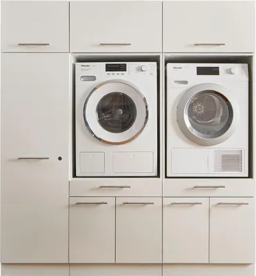 Produktbild von Waschmaschinenumbauschrank >LAUNDREEZY< in weiß - 185x200x67,5 (BxHxT)