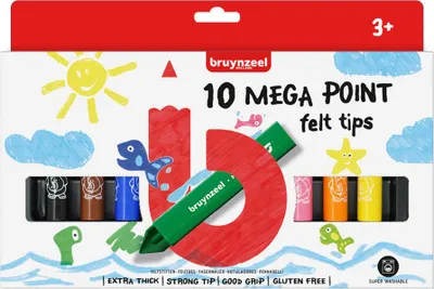 Immagine prodotto di Bruynzeel Mega Point Viltstiften 10 Stuks