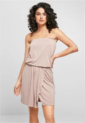 Zdjęcie produktu dla Urban Classics Ladies - Krótka sukienka bandeau różowa - XL