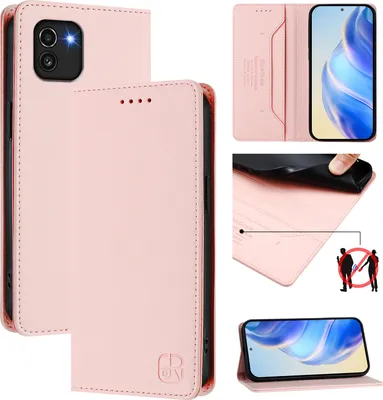 Immagine prodotto di Custodia in pelle per Samsung Galaxy A03, flip case con slot per carte, portafoglio e supporto Rosa