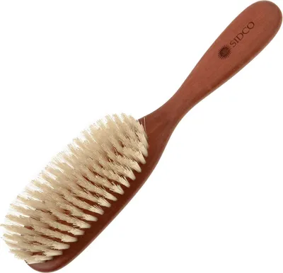 Produktbild von SIDCO Haarbürste Birnbaumholz weiche Naturborsten Naturhaarbürste Holzbürste 8 reihig