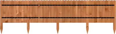 Immagine prodotto di Happiq Bordo in legno flessibile per prato - Bordo per giardino 203x60x1,4 cm - Bordo per aiuole, sentieri e decorazioni per esterni - Marrone