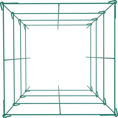 Obrázok produktu pre SucceBuy klietky na paradajky, 37,8 x 37,8 x 99,9 cm, 6 balení štvorcových oporných veží pre rastliny, zelená oceľ s PVC povlakom na popínavú zeleninu, ovocie, kvety