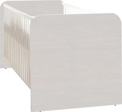 Produktbild von Babybett im Landhaus Design LUND-78 in Pinie weiß Nb., B/H/T: ca. 144/80/82 cm