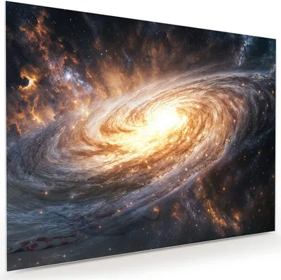Produktbild von Glasbild 120x90cm in XXL für Wohnzimmer, Schlafzimmer Motiv Galaxie Nachthimmel