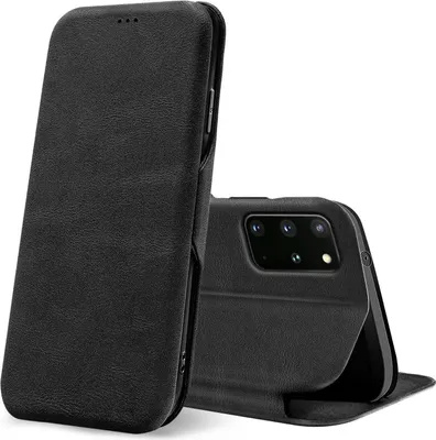 Produktbild von Conie Retro Klapp Tasche für Samsung Galaxy S20 Plus Kartenfach Hülle Rundumschutz in Schwarz