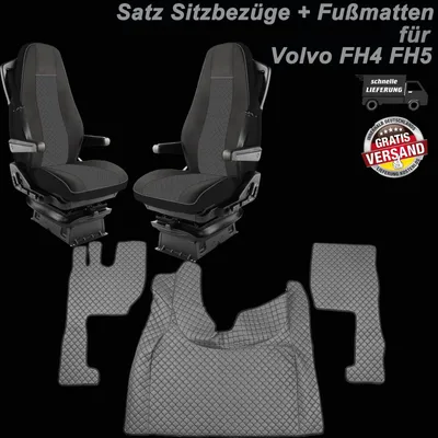 Immagine prodotto di Set di coprisedili + tappetini per camion VOLVO FH4 FH5 Automatico Grigio Ecopelle