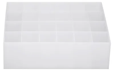 Immagine prodotto di Portarossetti con 24 scomparti, espositore, organizer per cosmetici, contenitore per trucchi (bianco)