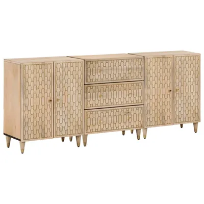 Obrázok produktu pre Bočné skrinky 3 ks 60x33x75 cm masívne mangovníkové drevo