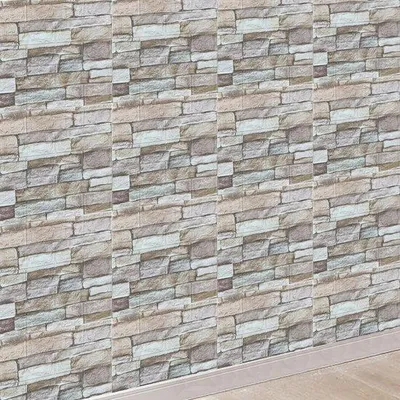 Immagine prodotto di Pannello da parete 70 cm x 5 m, effetto pietra, impermeabile, bianco, vintage